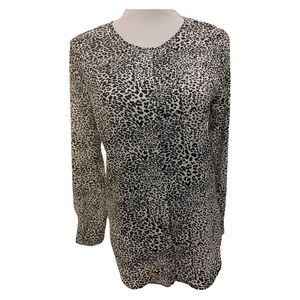 Violet & Claire long sleeved blouse.  Black and white spots/animal print.